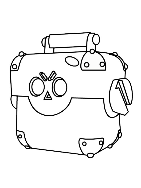 Brawl Stars Mega Box Coloring page Brawl Stars Mega Box Coloring page