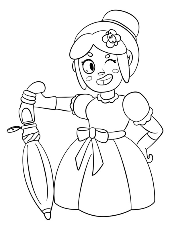 brawl stars piper Coloring page