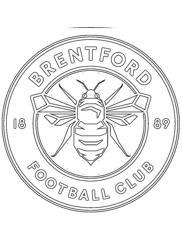 Brentford FC Coloring page Brentford FC Coloring page
