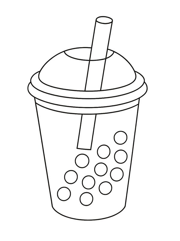 Bubble Tea Coloring page