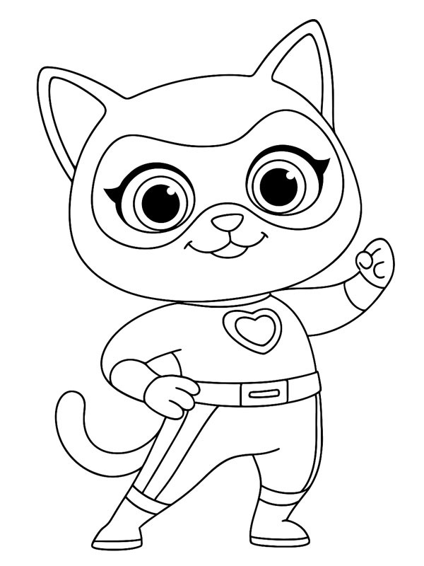 Buddy SuperKitties Coloring page Buddy SuperKitties Coloring page