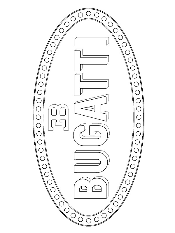 Bugatti logo Coloring page