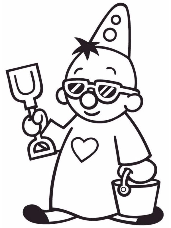 bumba with shuffle and bucket Coloring page