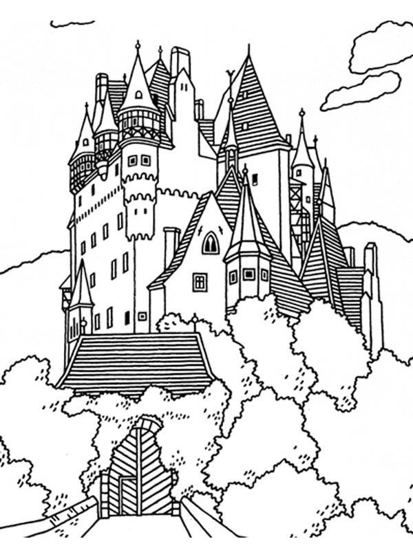 Eltz Castle Coloring page