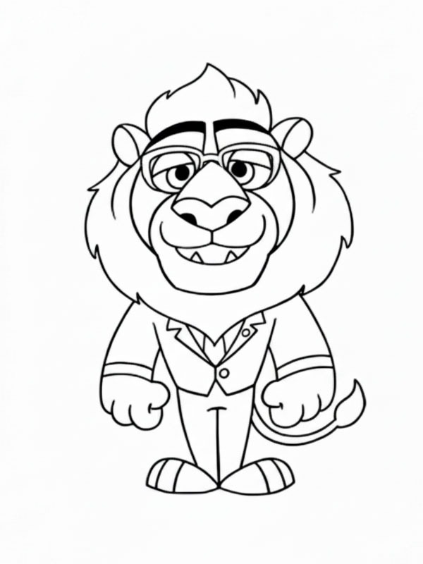 Mayor Lionheart Coloring page