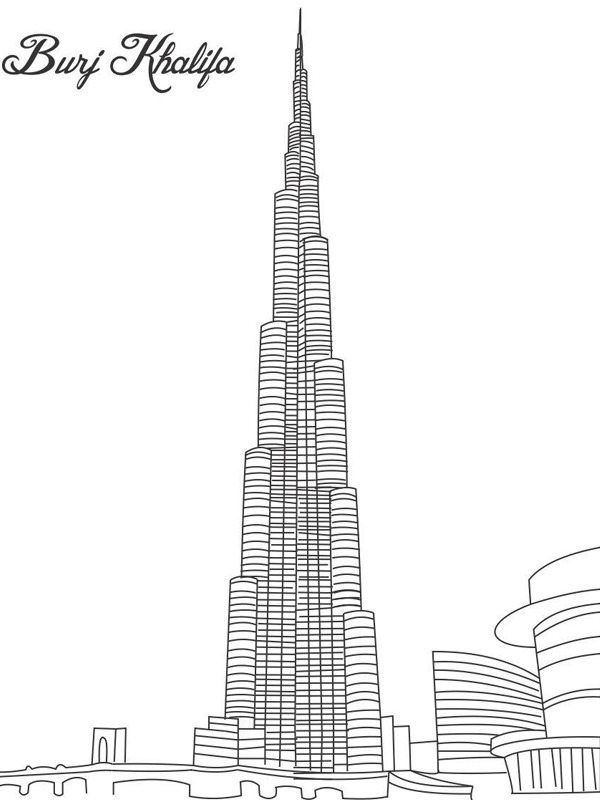 Burj Khalifa Coloring page