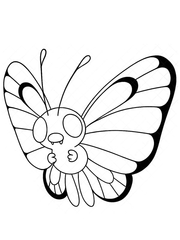 Butterfree (Pokémon) Coloring page Butterfree (Pokémon) Coloring page