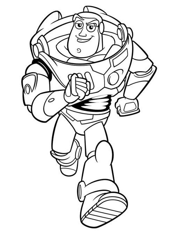 Buzz Lightyear walks Coloring page Buzz Lightyear walks Coloring page