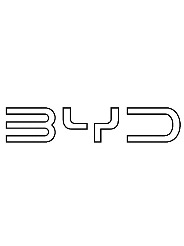 BYD (Build Your Dreams) logo Coloring page BYD (Build Your Dreams) logo Coloring page