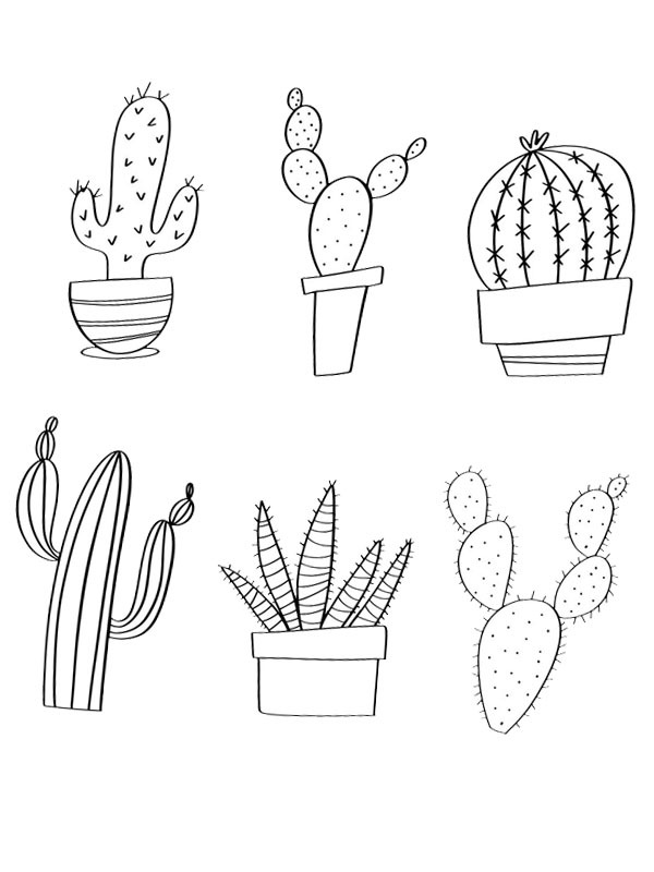 Cactus Coloring page