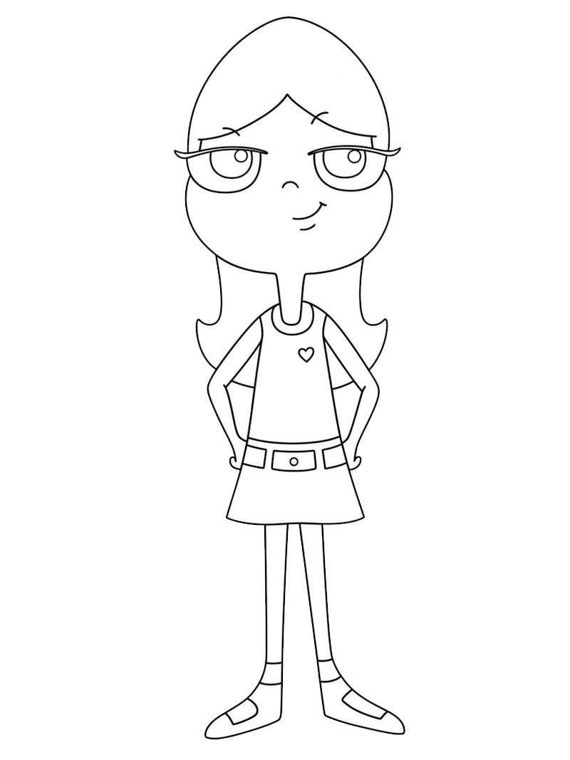 Candace Flynn (Phineas and Ferb) Coloring page Candace Flynn (Phineas and Ferb) Coloring page