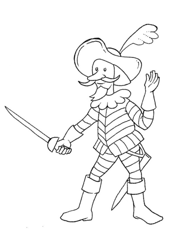 Carnaval pirate Coloring page