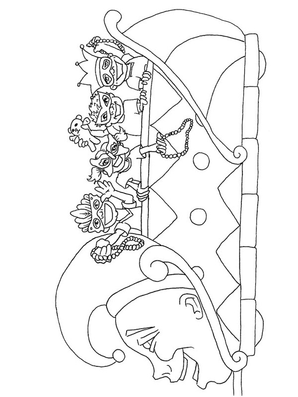 Carnaval wagon Coloring page