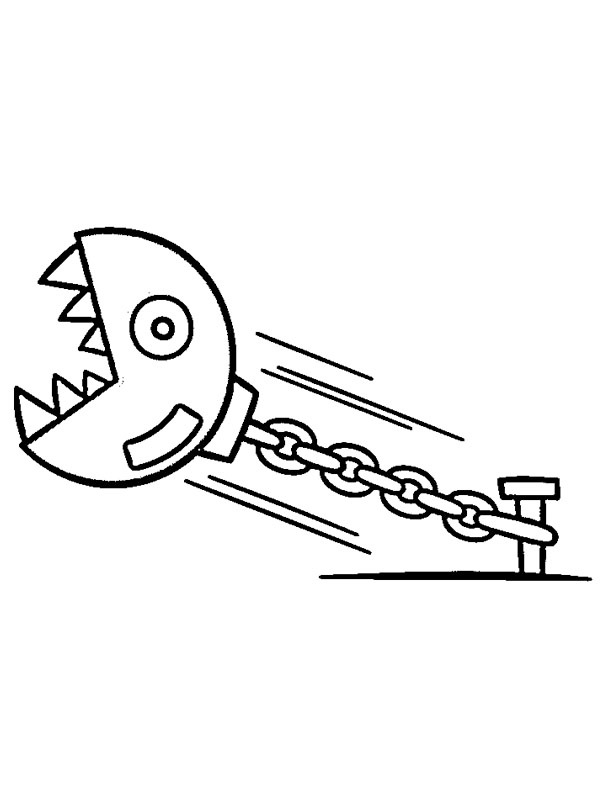 Chain Chomp Coloring Page Funny Coloring Pages 