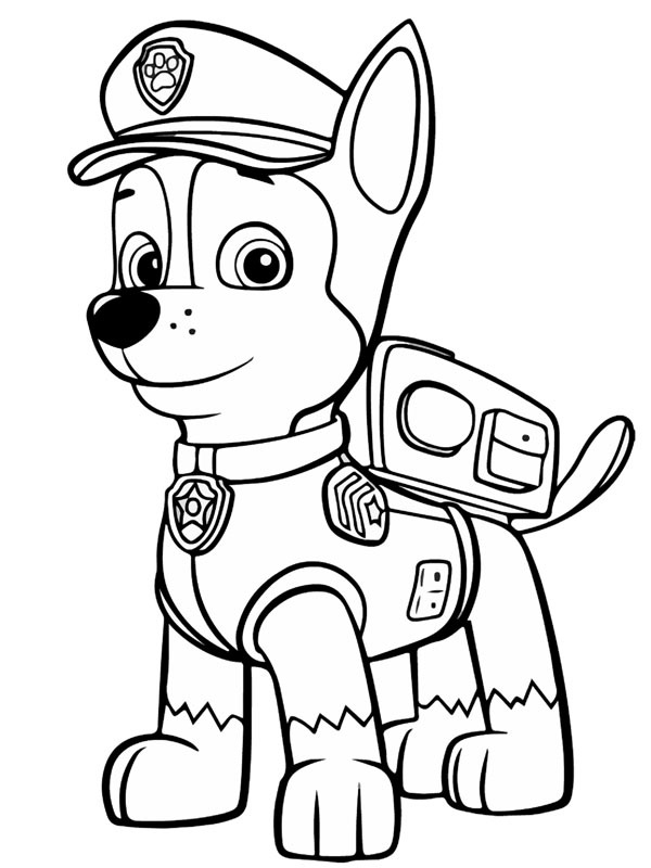 Chase paw patrol Coloring page
