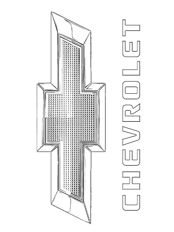 Chevrolet logo Coloring page