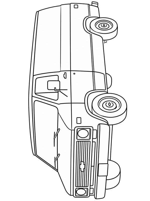 Chevrolet van Coloring page