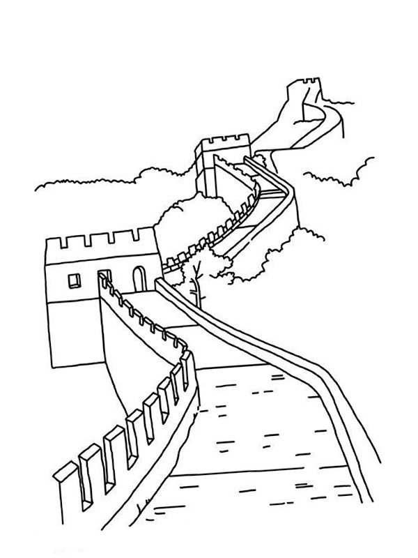 Great Wall of China Coloring page