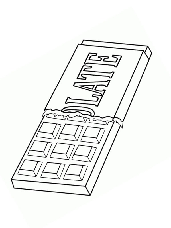 Chocolate bar Coloring page