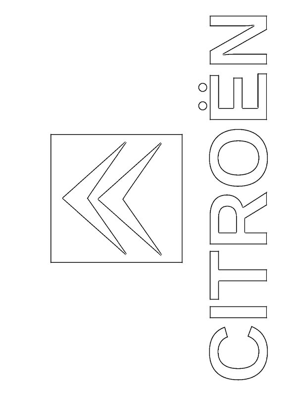 Citroën logo Coloring page