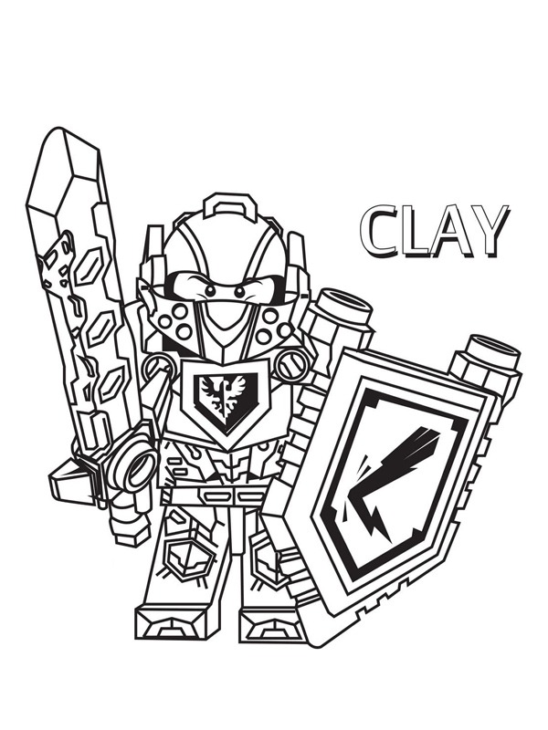 Clay (Nexo Knights) Coloring page Clay (Nexo Knights) Coloring page