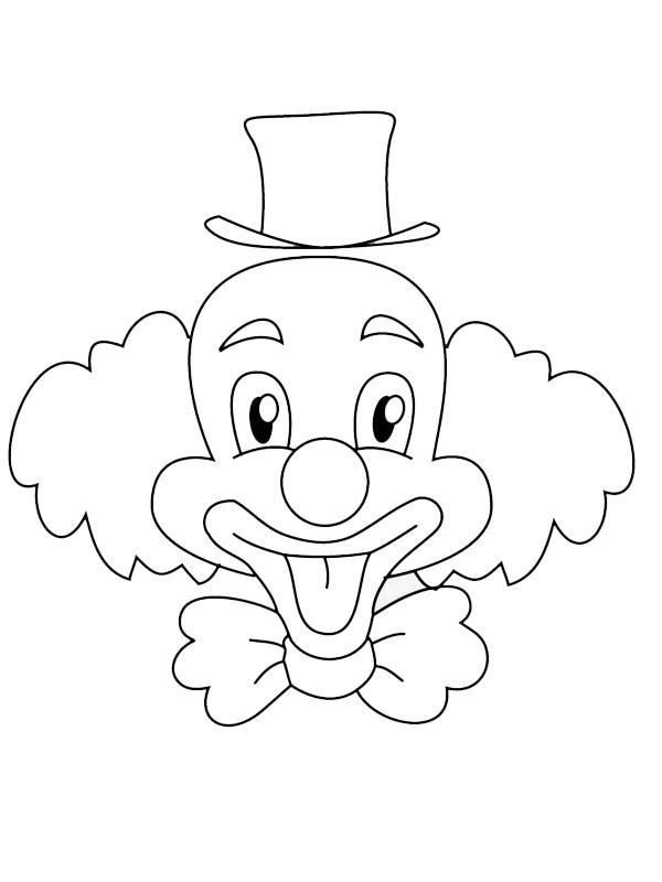 Clown's face Coloring page