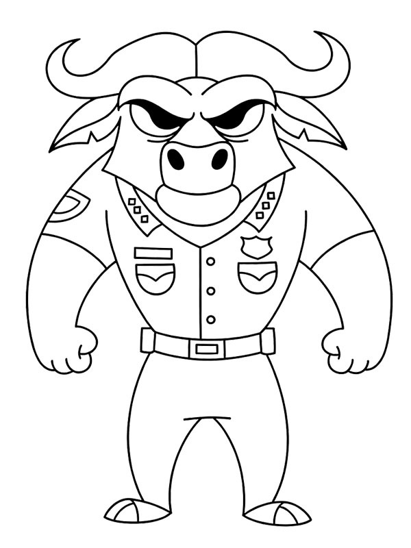 Chief Bogo (Zootopia) Coloring page Chief Bogo (Zootopia) Coloring page