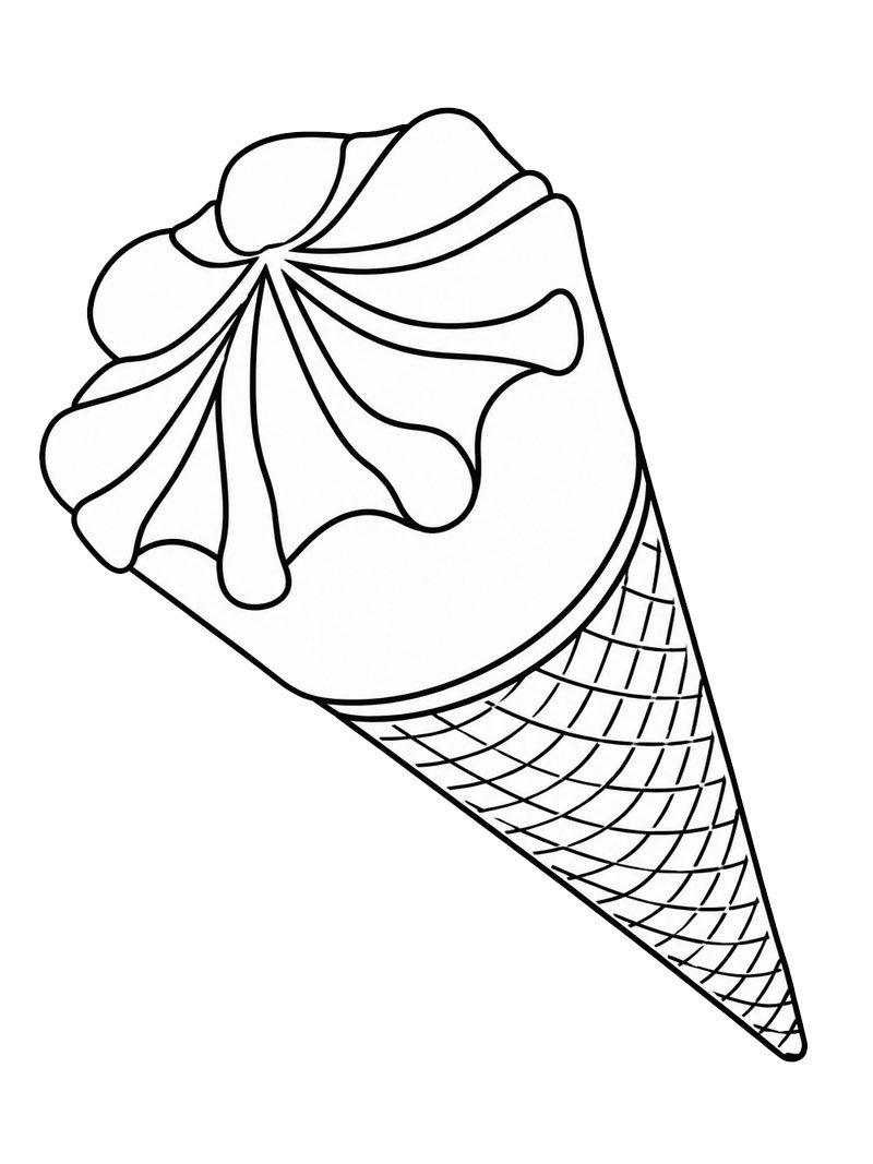 Cornetto Ice Cream Coloring page Cornetto Ice Cream Coloring page