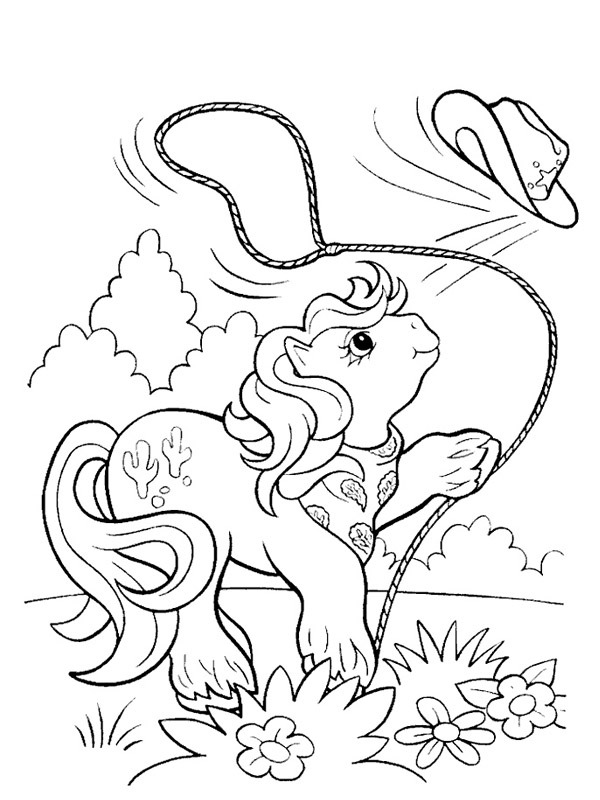 Cowboy my little pony Coloring page