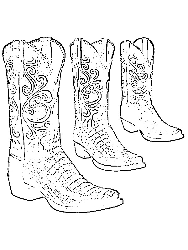 Cowboy boots Coloring page