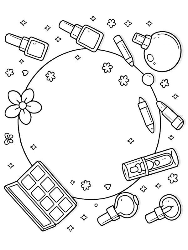 Cozy makeup Coloring page