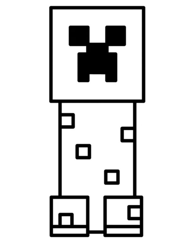 Creeper Minecraft Coloring Page - Funny Coloring Pages