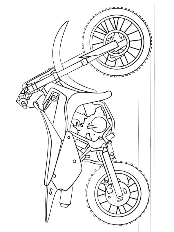Dirtbike Coloring page