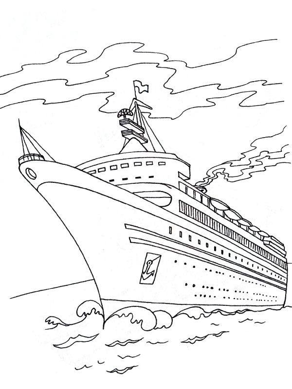 Cruise ship Coloring page