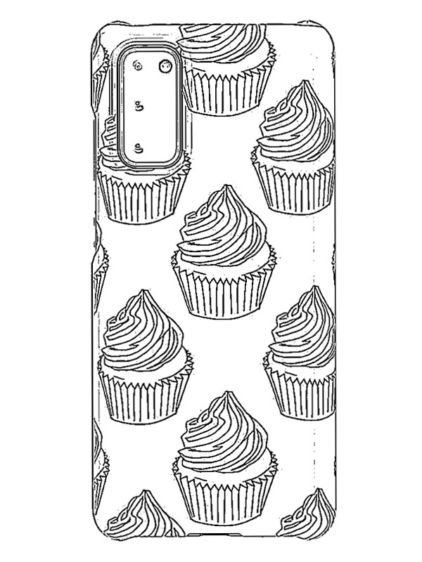 Cupcake Smartphone Case Coloring page