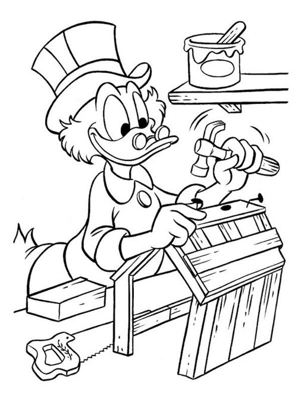 Scrooge McDuck building Coloring page Scrooge McDuck building Coloring page