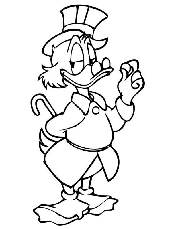 Scrooge McDuck Coloring page
