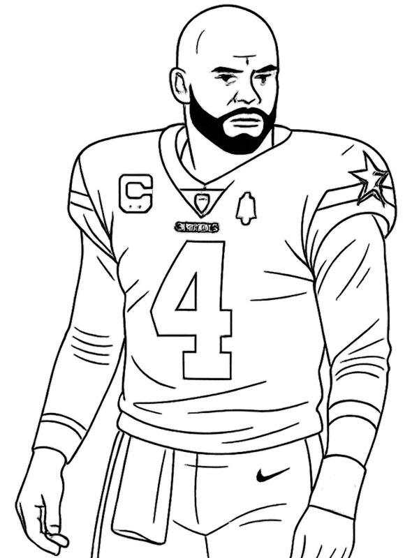 Dak Prescott Coloring page