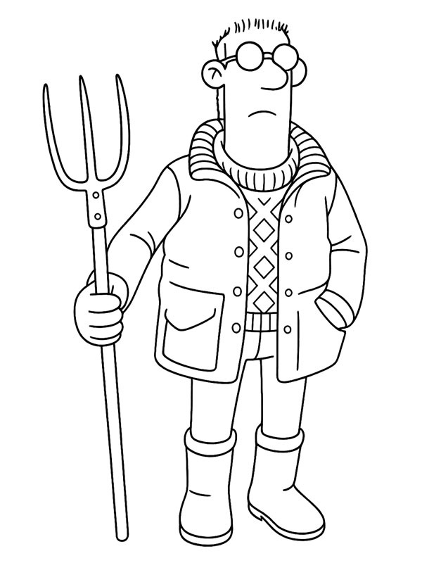 The Farmer (Shaun the Sheep) Coloring page The Farmer (Shaun the Sheep) Coloring page