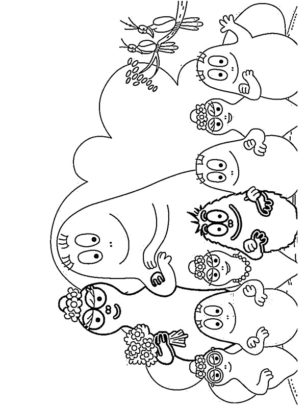 The Barbapapa family Coloring page The Barbapapa family Coloring page