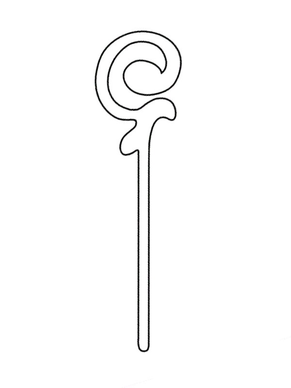 The cane of Saint Nicholas Coloring page The cane of Saint Nicholas Coloring page