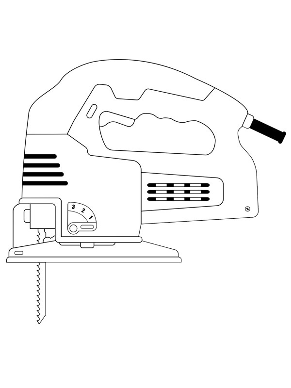 Jigsaw tool Coloring page