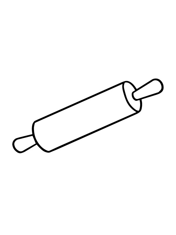 Rolling pin Coloring page