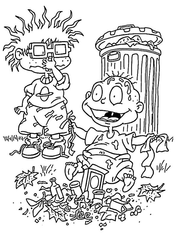 Chuckie Finster and Tommy Pickles Coloring page Chuckie Finster and Tommy Pickles Coloring page