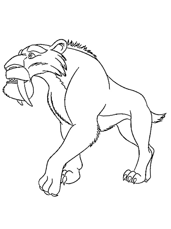 ice age diego coloring pages