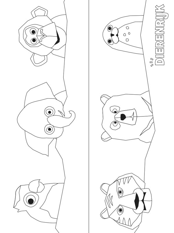 Animals in animal kingdom Coloring page