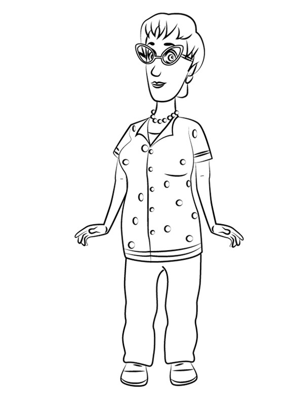 Dilys Price Fireman Sam Coloring page