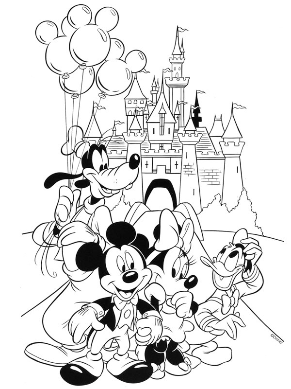 Disneyland castle Coloring page