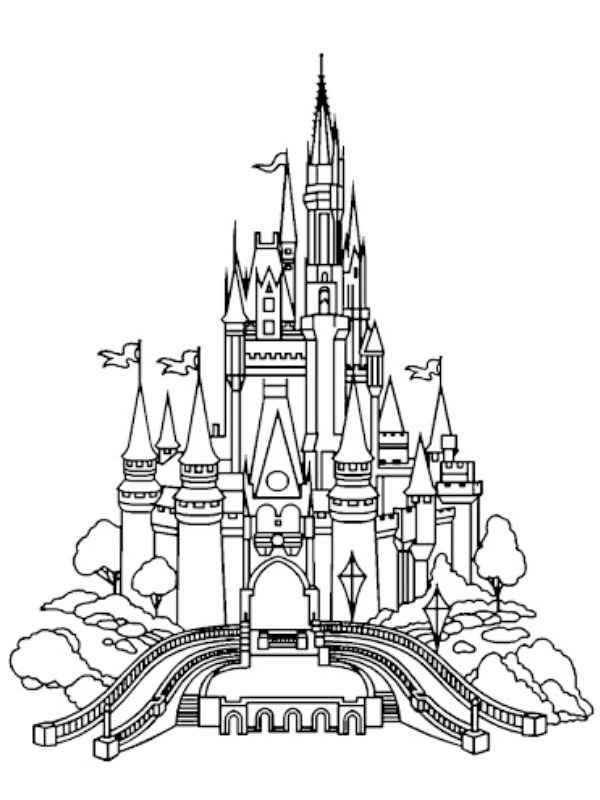 Disneyland Castle Coloring page