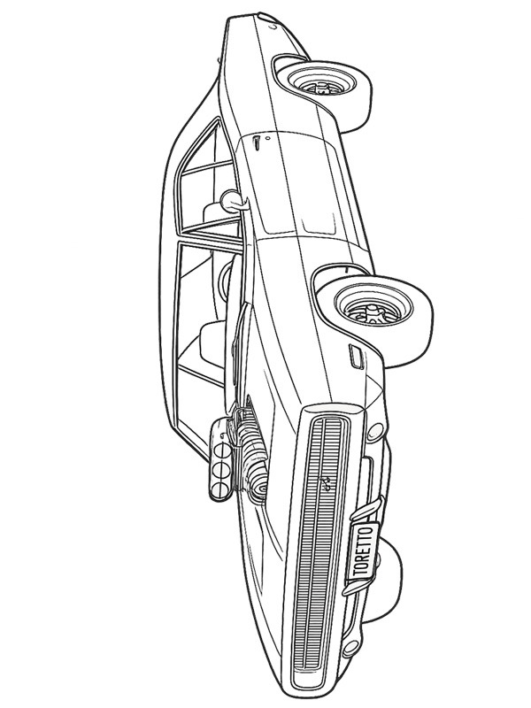 Dodge Charger (The Fast and the Furious) Coloring page Dodge Charger (The Fast and the Furious) Coloring page
